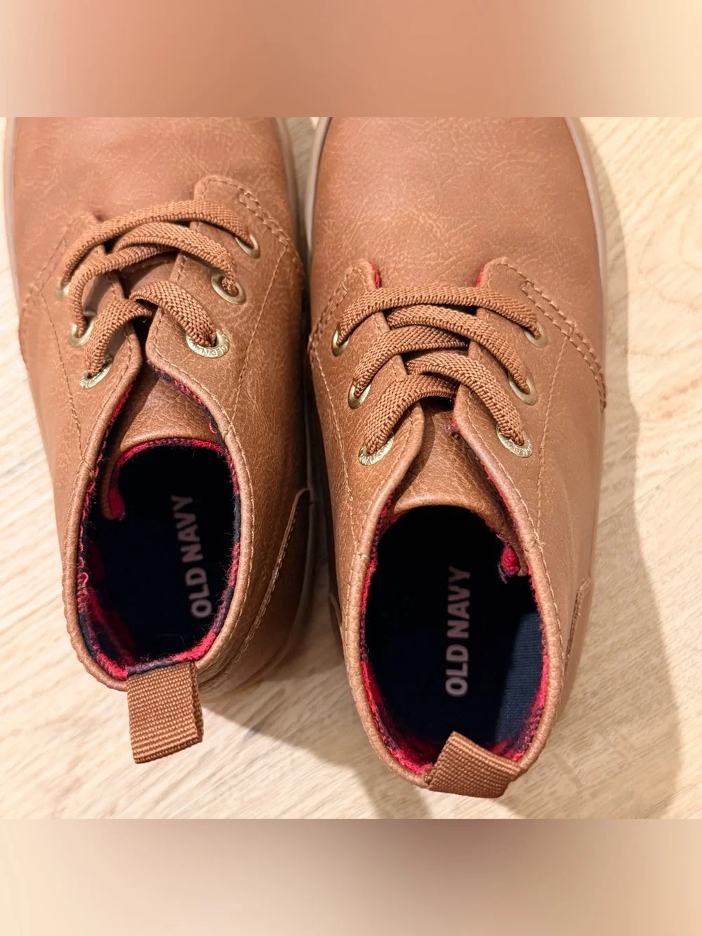 Old Navy Tan Brown Kids Lace-Up Booties